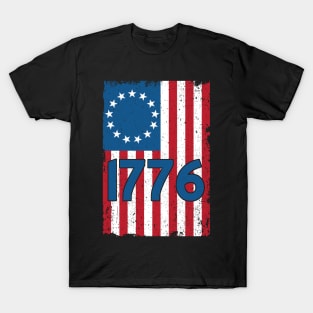 1776 Betsy Ross 4th Of July American Flag T-Shirt